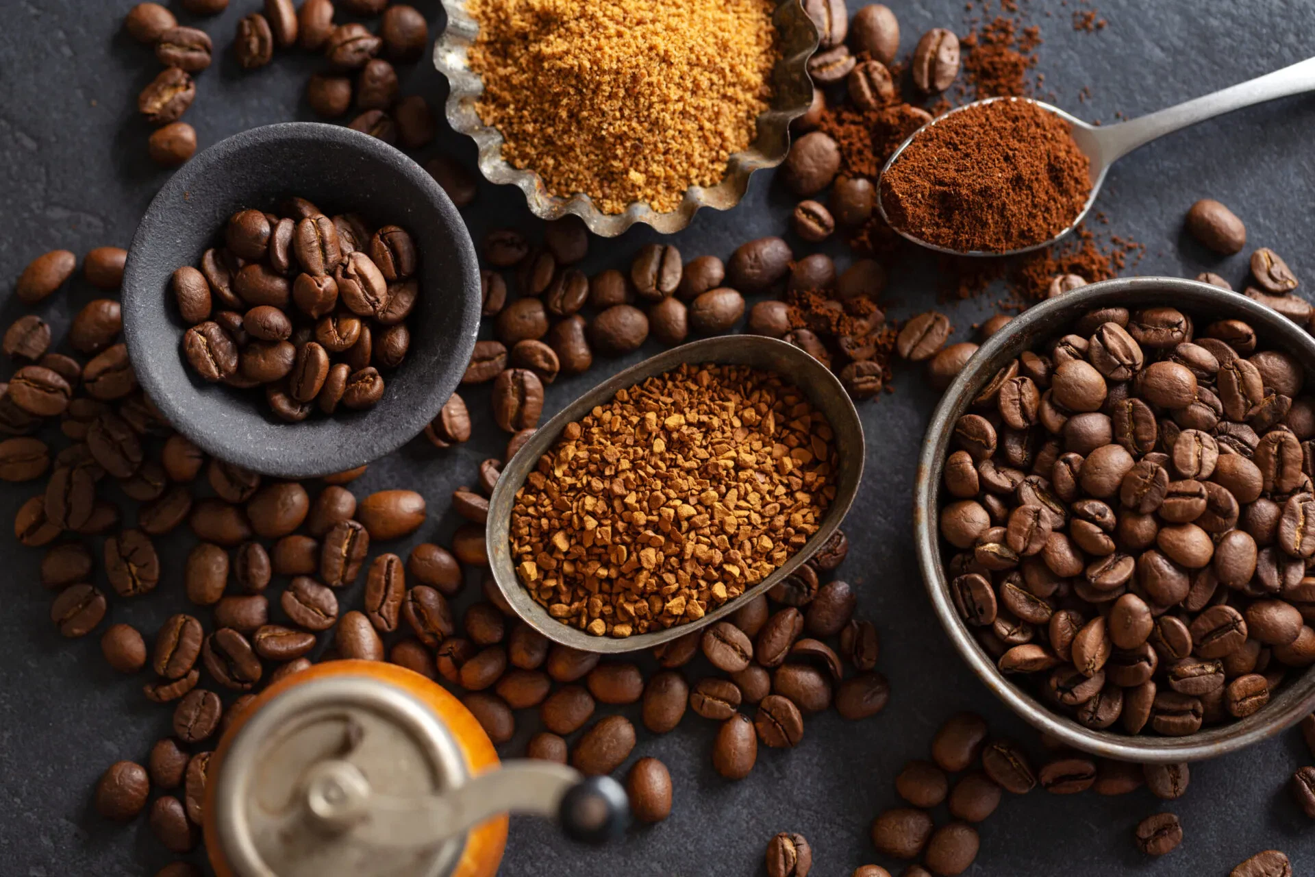 kaffee hintergrund shop einkaufen bohnen schalen zucker sehen